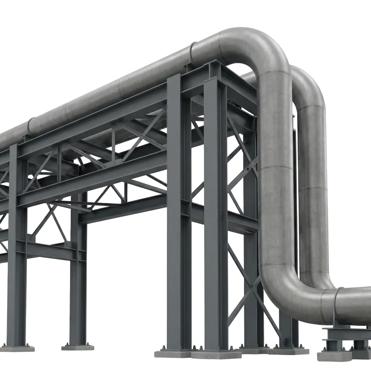 Эстакады для трубопроводов face3d