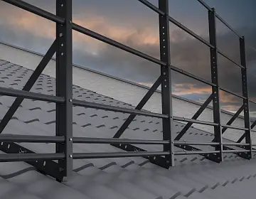 Ограждения кровли из черного металла cover